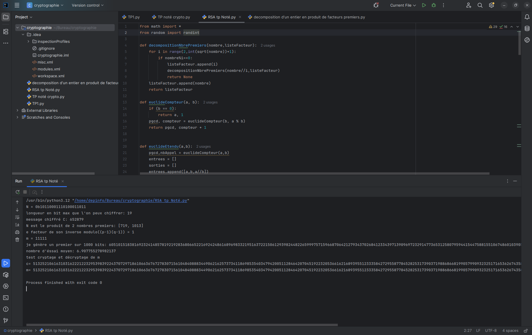 Implémentation RSA en Python